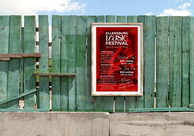 ELLENSBURG MUSIC FESTIVAL POSTER branding design festival graphic design illustration music poster