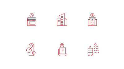 Icons for an assets management company assets assets management company design graphic design graphicdesign hospitality icon icons leasing rentals