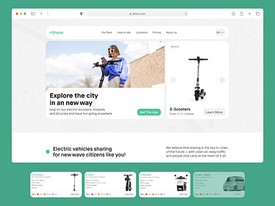 Electric Scooter Landing Page Design clean e commerce electo scooter electro bycicle electro moped landing landing page landing page design minimal project scooter landing page uiux ux ux ui design web webdesign website design websitedesign