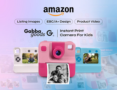 Listing Image, EBC/A+ For Instant Print Camera For Kids a a content a listing amazon amazon a amazon images amazon infographic amazon listing amazon product ebc ebc listing infographic infographic design information design listing design listing images product gallery product images product infographic product listing