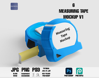 Tape measure mockup, Tape mockup mockup png file