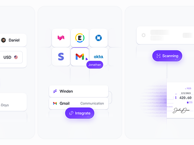 Bento Section bento bento grid fintech illustration landing page ui ux visual