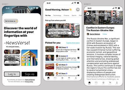 NewsVerse by xxnidesigns graphic design ui