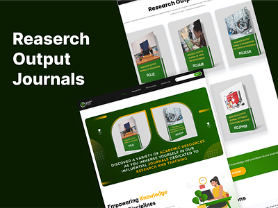Research Output Journals branding design designer figma product design prototyping ui uiux design ux website website design