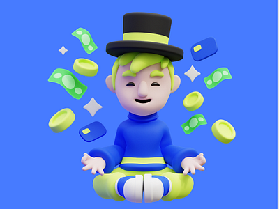 3d Character Ilustration payment 3d animation graphic design ui