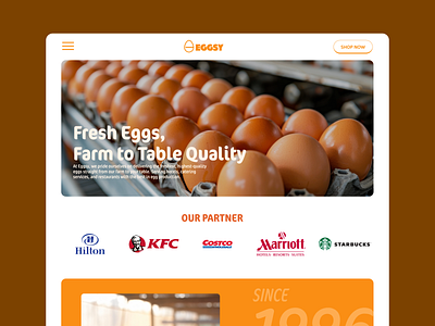 Eggsy the poultry chicken farm landing page 🐔 company company profile corporate design fam food food and beverages fun design landing page landing page design poultry poultry website web design website website design