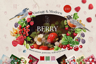 Berry Bliss Watercolor Collection 3d animation berry bliss branding collection graphic design logo motion graphics ui watercolor
