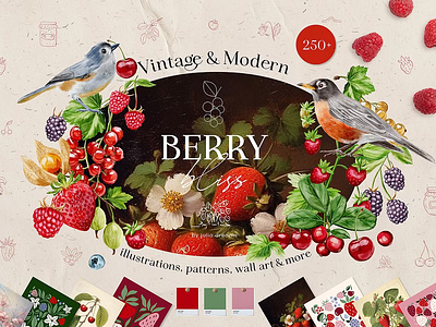 Berry Bliss Watercolor Collection 3d animation berry bliss branding collection graphic design logo motion graphics ui watercolor