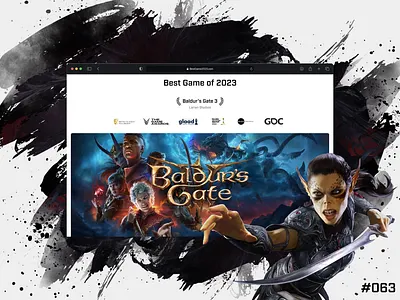 DailyUI #063 - Best of 2023 63 award baldurgate bestof daily dailyui desktop games ui videogames