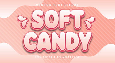Soft Candy 3d editable text style Template cracker