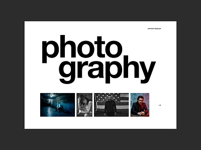 Photography Page Concept clean concept creative digital design eminem figma helvetica interface minimal photo photography typography ui ux web webdesign webpage website design white space