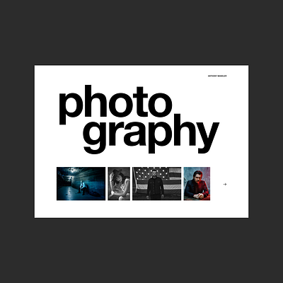 Photography Page Concept clean concept creative digital design eminem figma helvetica interface minimal photo photography typography ui ux web webdesign webpage website design white space