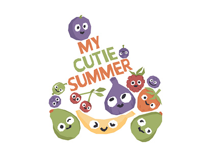 my cutie frutti berries book book illustration branding child children cute design frendship fruit graphic design illustration summer summer time vector