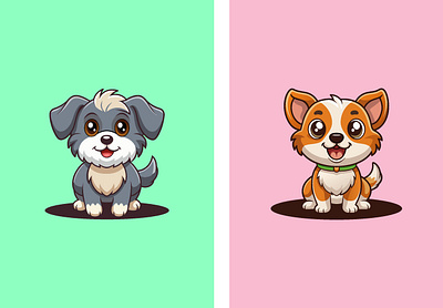 Cute Puppy Mascot branding cat character cute design graphic design illustration logo mascot puppy ui