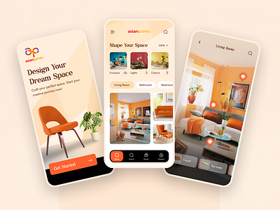 Color Your World: A Peek into the Home Decor App UI app ui decor app design agency home colour app home decor app indian design agency inetrior design app painting app ui ui ui ux user interface