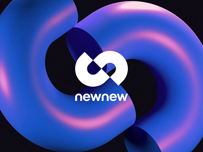 NewNew Logo 3d animated animation brand branding design geometric graphic design identity logo loop mark motion simple
