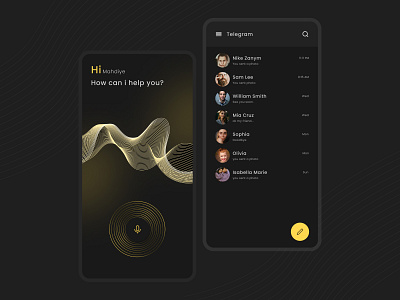 Voice assistant ui app mobile ui uiux