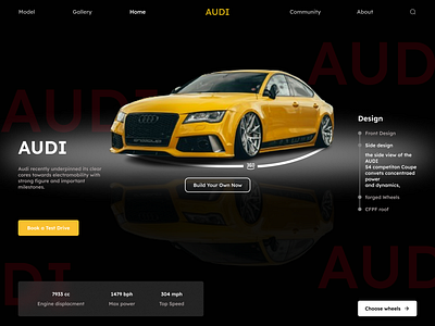 Audi audi colour design figma typo typography ui