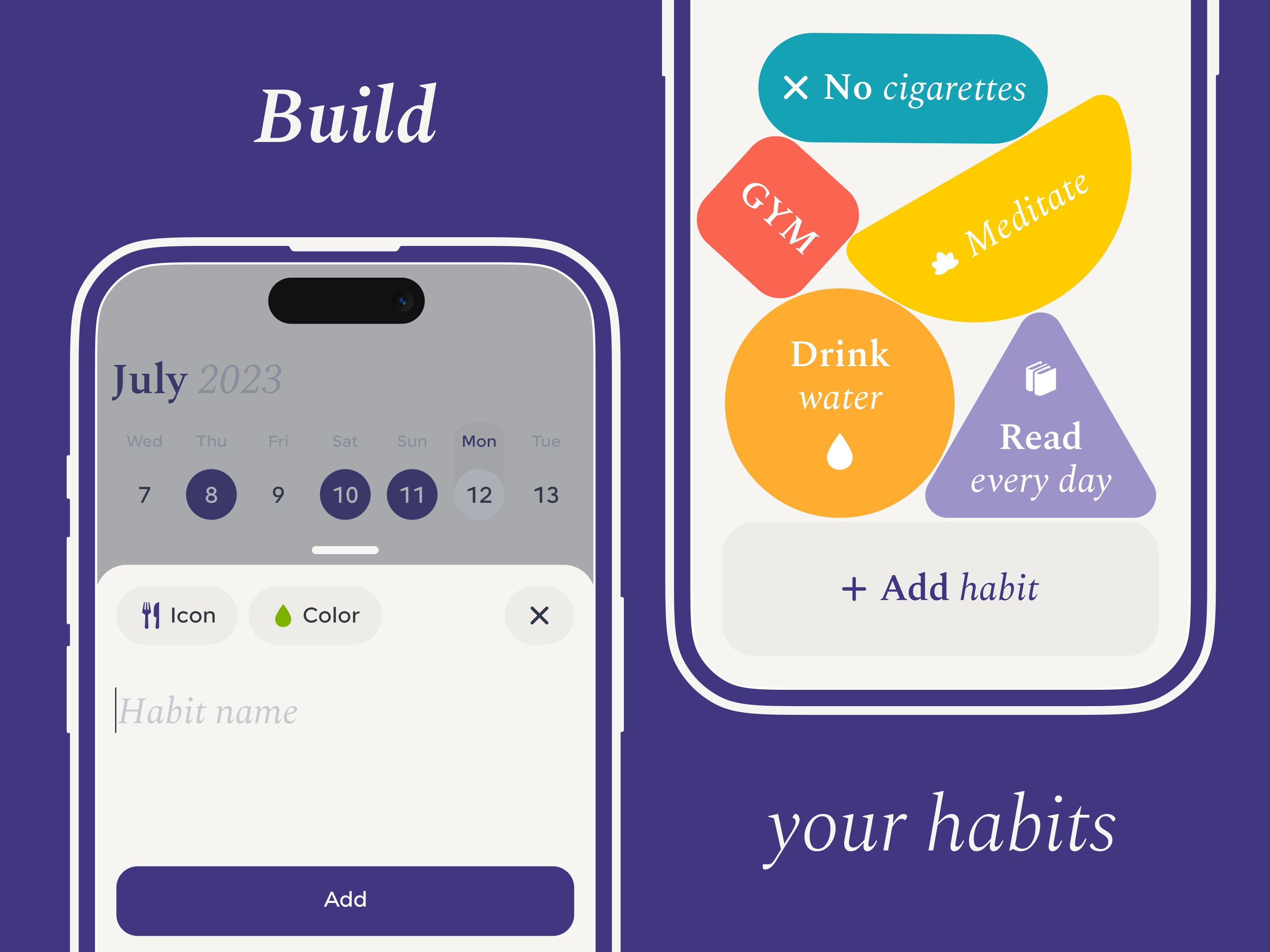 Habit Tracker Mobile iOS App Design Concept by Kristina Taskaeva for ...