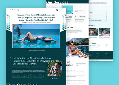 Onlyfans Agency website Design | Landing Page Design figma graphic design landing page design onlyfans onlyfans agency onlyfans agency website onlyfans agency website design onlyfans marketing agency onlyfans modeling website onlyfans website design uiux website design