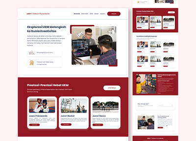 UKM Center - SME Center Website App IT Telkom Purwokerto ui