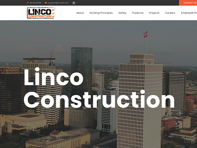Linco Constructions: Hero Section branding design ui ux web