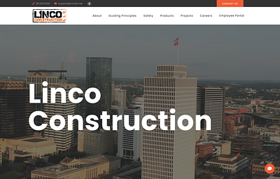 Linco Constructions: Hero Section branding design ui ux web