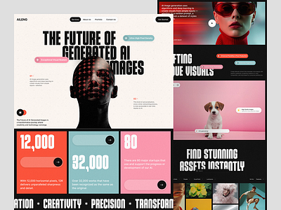 🤖AILENG - AI-Generated Images Website app design artificial intelligence figma graphic design ui uiux