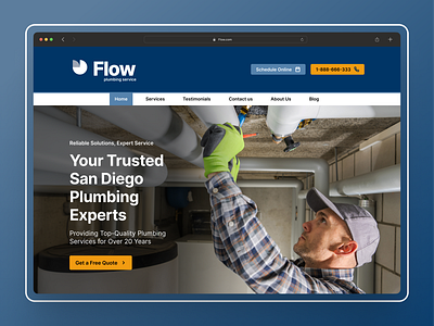Flow Plumbing: Your Trusted San Diego Plumbers landing page plumber plumbing website