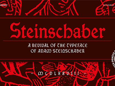 The forgotten Printer - Steinschaber typeface font gothic graphic design opentype rotunda typography