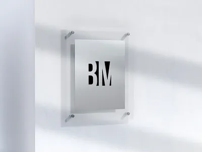 Baltic Modern office entrance logo sign baltic modern branding design landing page shopify sign design typography web design