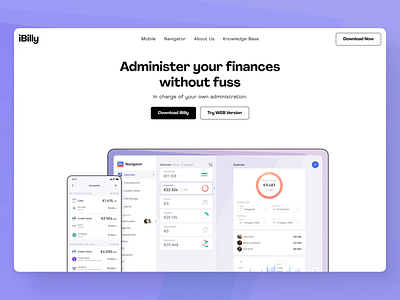 iBilly Website Home Page figma graphic design illustration ui uiux web design