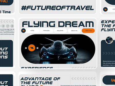 Flying Dream | Concept for Flying Car car concept dream car flying car landing page vehicle web design