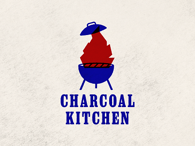 The Charcoal Kitchen • Restaurant Logo Concept barbeque bbq branding concept design flame food graphic design illustration kitchen logo restaurant vector