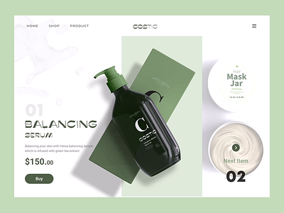 Skincare Website Design Landing branding case study design figma landing page skincare ui uiux web design website