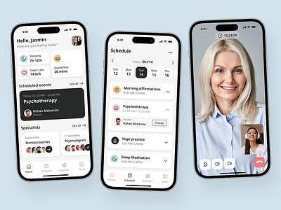 🌸Mental Health Mobile App app design figma graphic design mental health ui uiux web design