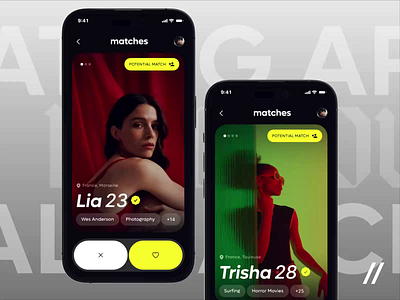 Dating Mobile App Design app design case study design figma landing landing page saas ui uiux ux website