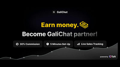 GaliChat - Affiliate Program affiliate ai animation assistant chat chatbot customer dashboard partner support widget