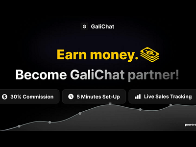 GaliChat - Affiliate Program affiliate ai animation assistant chat chatbot customer dashboard partner support widget