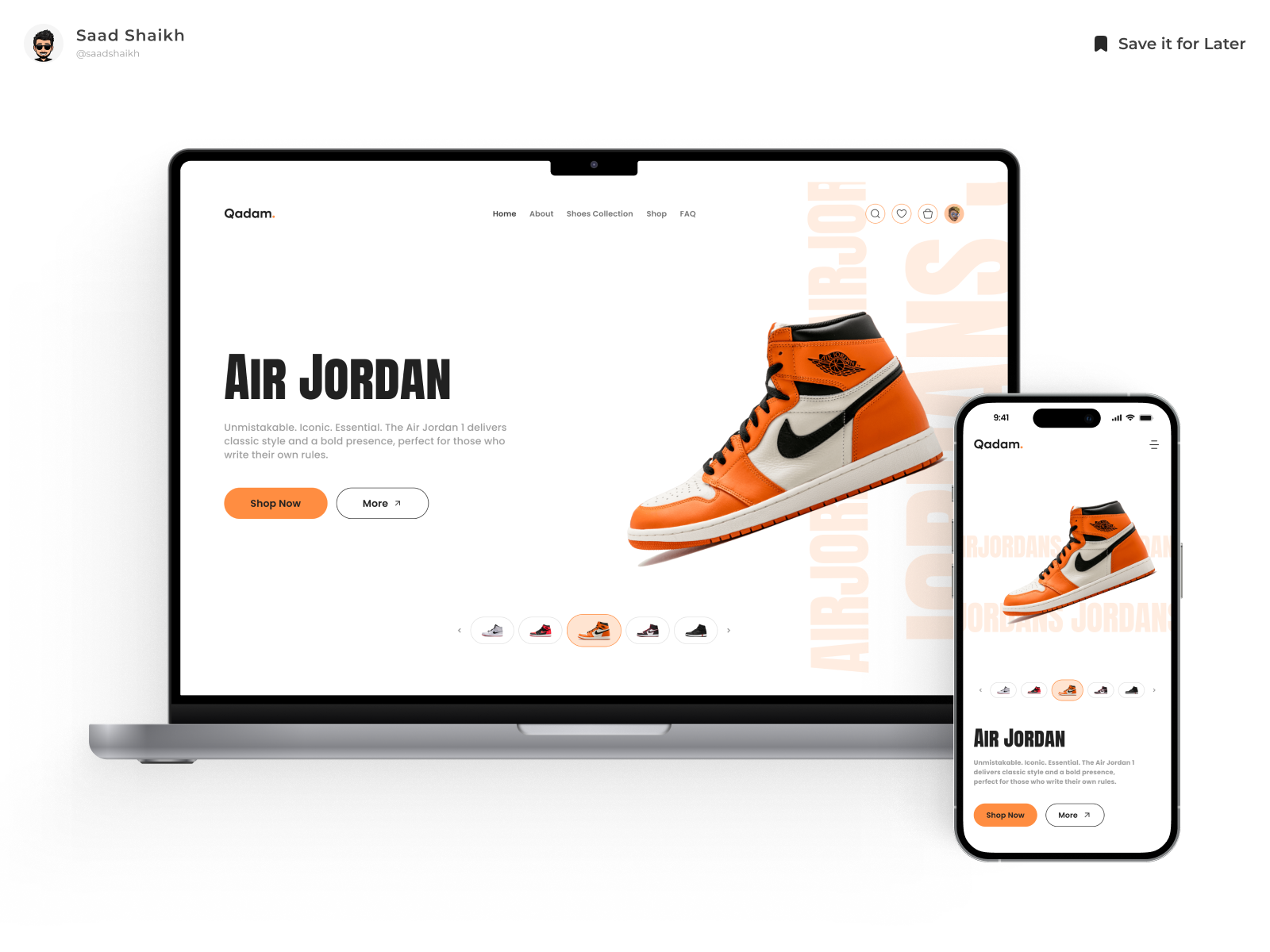 Shoes Landing Page✨ app app design clean design ecommerce figma figma design iphone landing page minimal mobile mobile app professional responsive shoes shoes ecom ui ui design website website landing page
