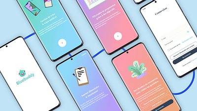 Bluebuddy app 2024 appdesign ui uidesign uimobile uiuxdesign