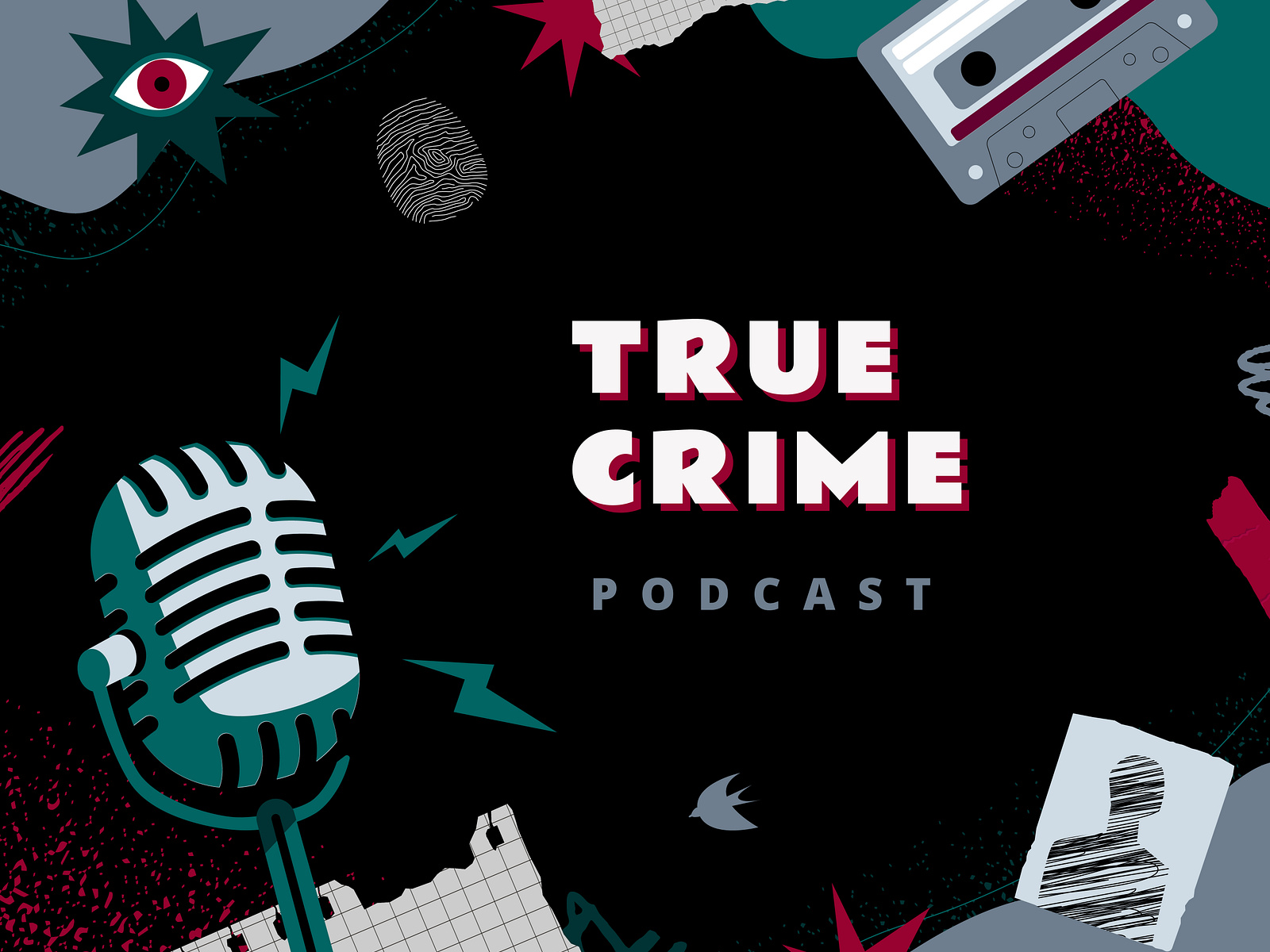 Cover for the True crime podcast by Pandagolik on Dribbble