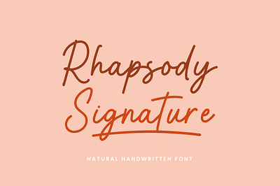 Rhapsody Signature - Natural Font branding cute design font font design free font graphic design handwriting hello dribbble illustration kids natural playful type typography ui