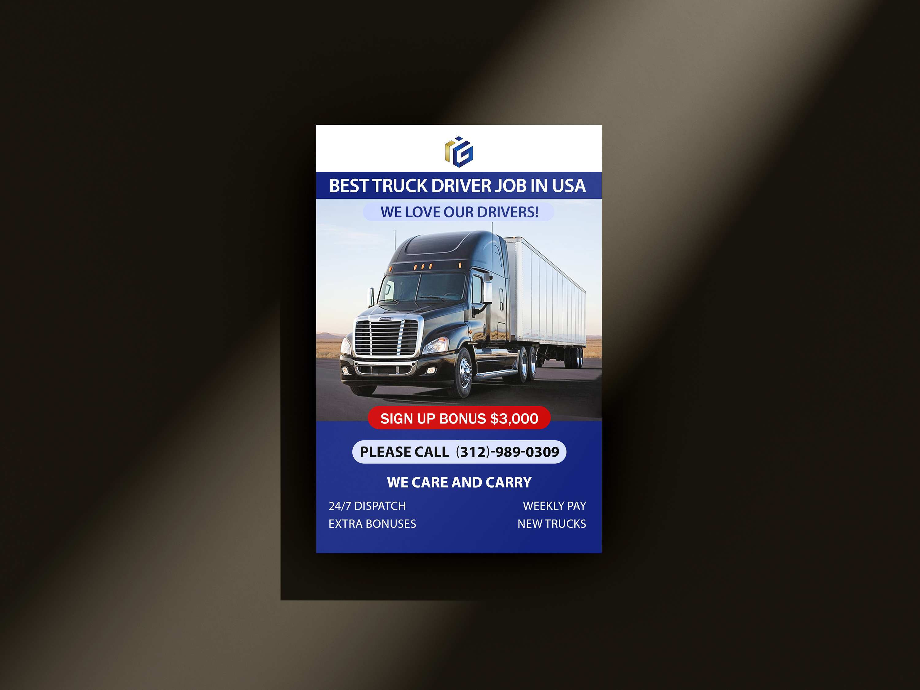 Flyer for IG Transportation Inc. branding flyer design graphic design