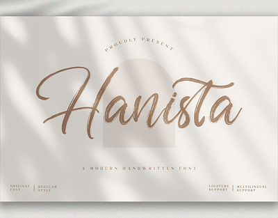 Hanista Handwritten Brush Font branding design font handwritten italic script typeface