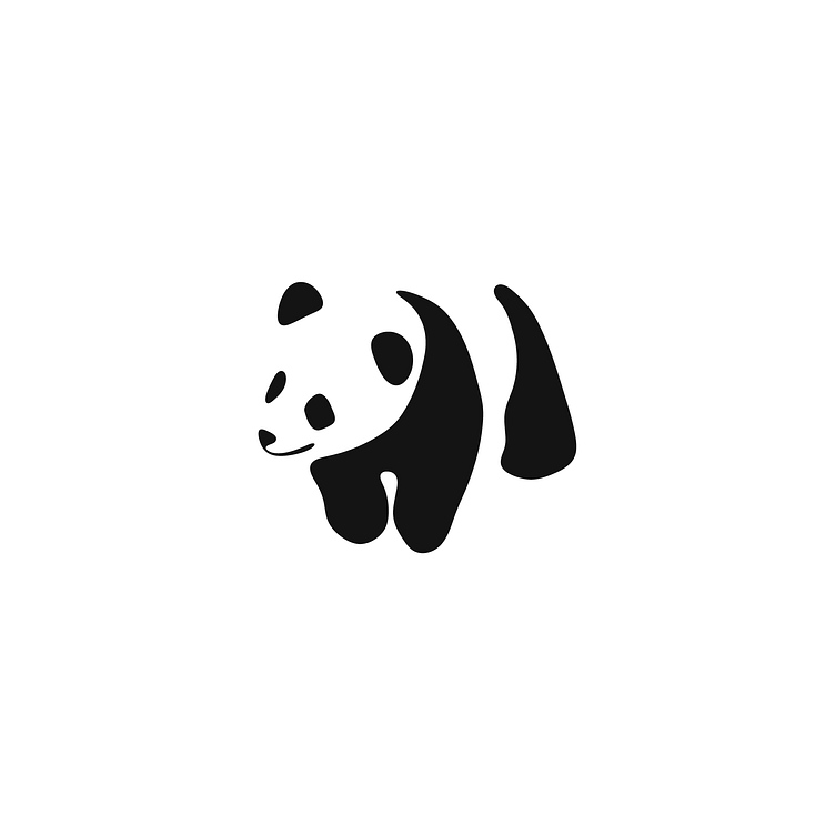 Negative Space Panda Logo by The Lion Studios on Dribbble