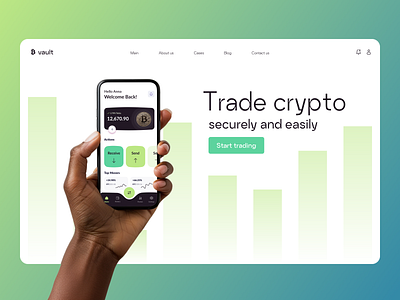 Crypto trade bitcion blockchain branding clean coin crypto dashboard design graphic design illustration logo minimal typography ui vector web3