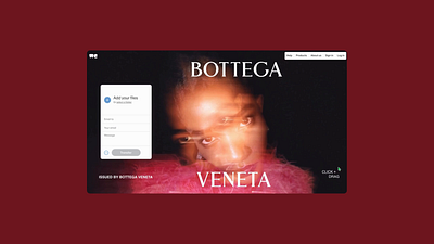 Interactive Landing page for Bottega Veneta 3d animation immersive web landingpage microsite motion graphics ui uidesign uiux webconcept