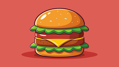 Burger Illustration burger design food illustration pizza