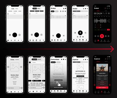 From wireframe to high-fidelity design app mobile product design ui ux